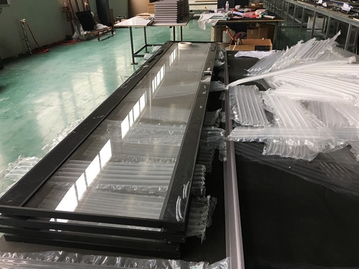 Bevel Aluminium Frame 5mm Glass Cabinet Door (5)